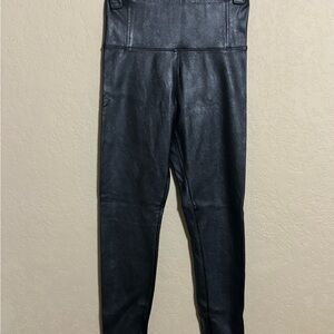 Love, Fire Black Faux Leather Apparel